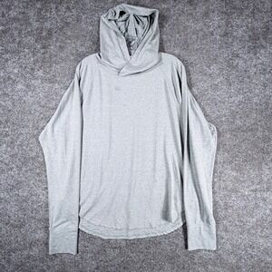 Pacific Trail Active Mens Hoodie Size XL Grey Polyester Spandex Thumbhole Cuffs